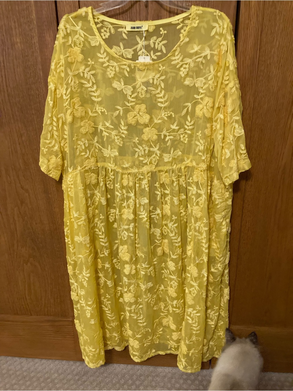 Yellow Embroidered Maxi Dress